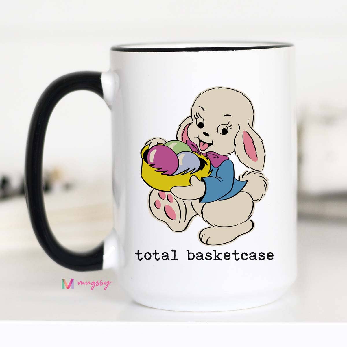 Total Basketcase Easter Coffee Mug, Funny Easter Mug