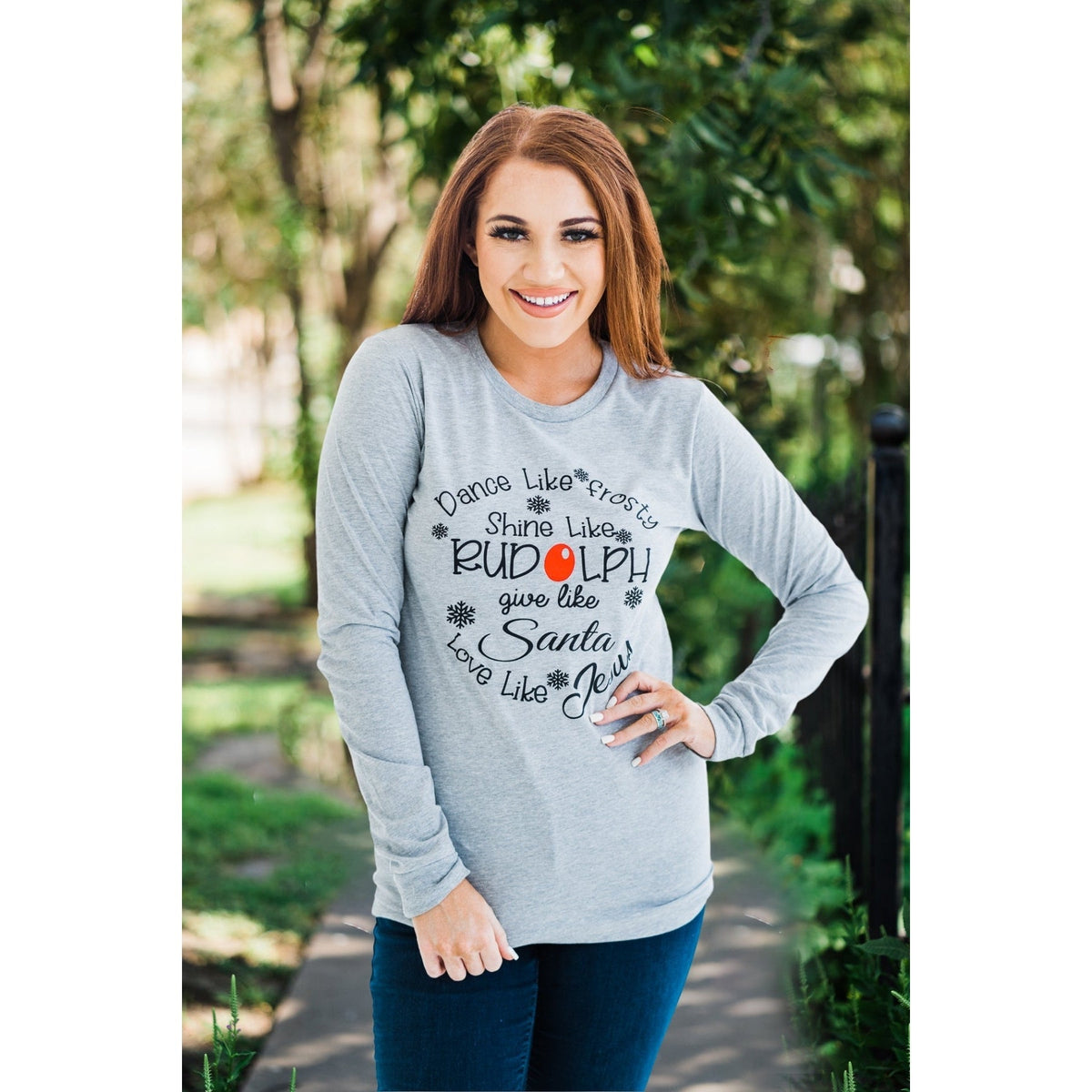 Shine like Rudolph   long sleeve tee