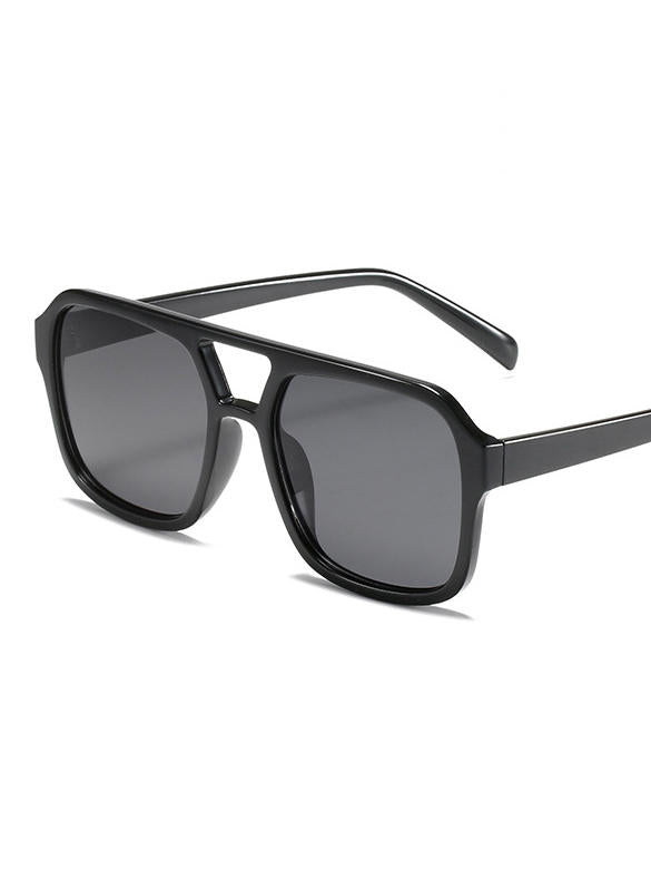 Retro Double Bridge Square Sunglasses