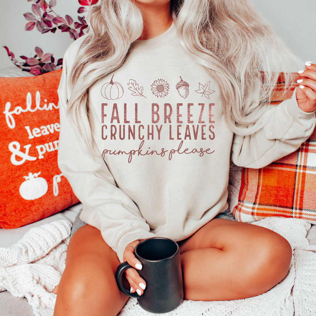 Fall Breeze Crunchy Leaves Sweatshirt