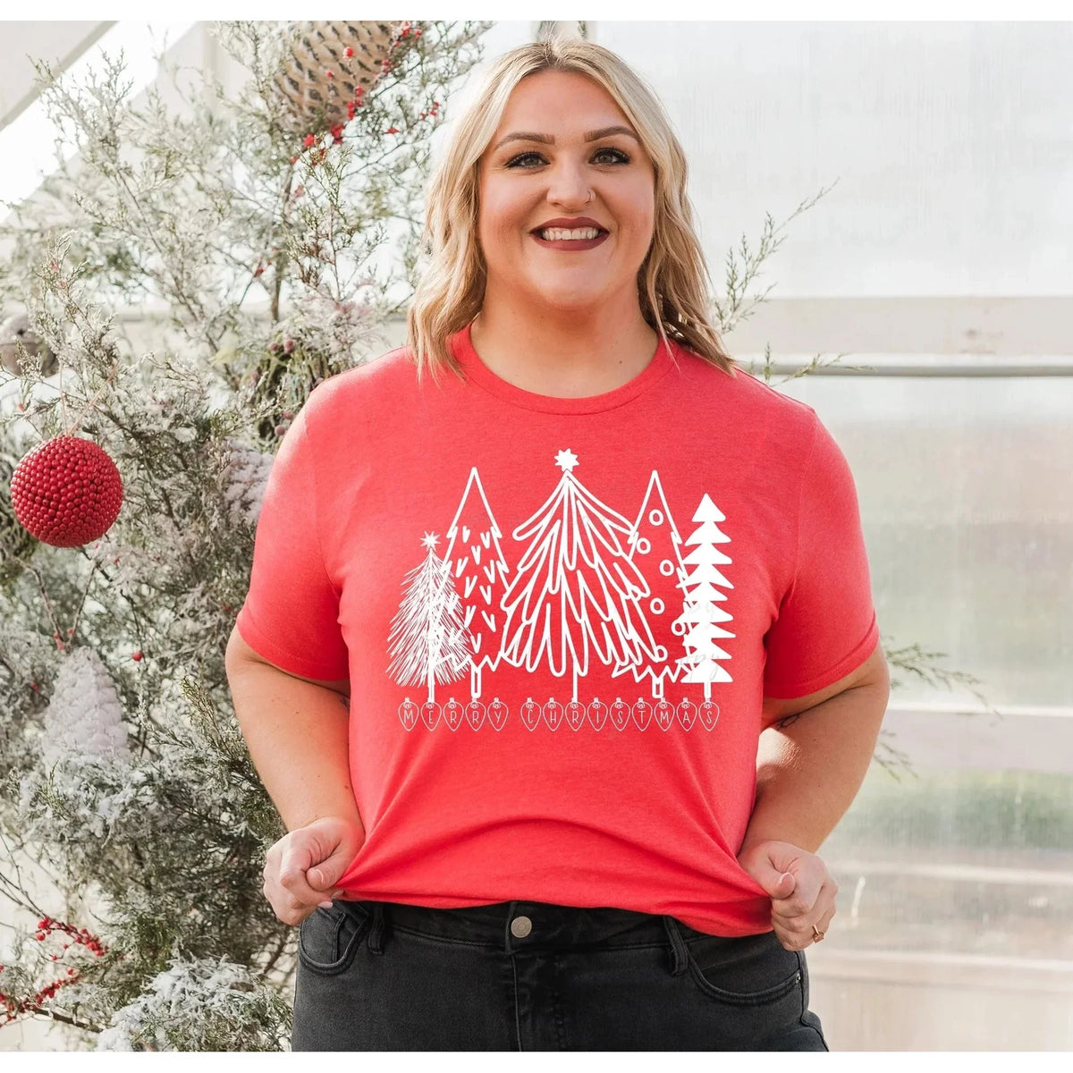 Merry Christmas Bulb Trees Graphic Tee/Sweatshirt options