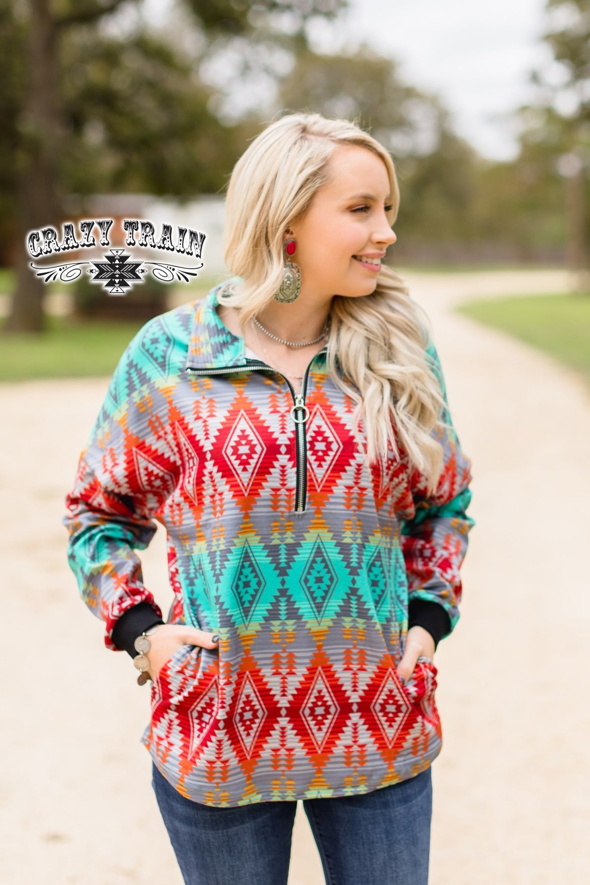 Sweet Caroline Pullover 1/2 zip